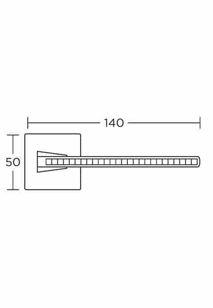 Διαστάσεις για πόμολο πόρτας convex 1125