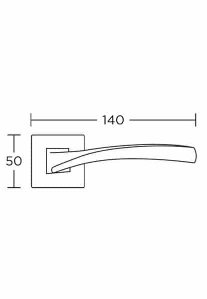 Διαστάσεις για πόμολο πόρτας convex 1145