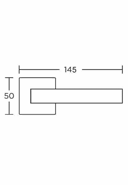 Διαστάσεις για πόμολα πόρτας convex 1555