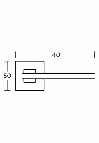 Πόμολα Πόρτας με Ροζέτα Convex 745 Ματ Νίκελ / Χρώμιο - 2