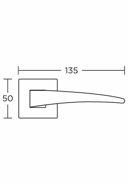 Διαστάσεις για πόμολα πόρτας convex 775