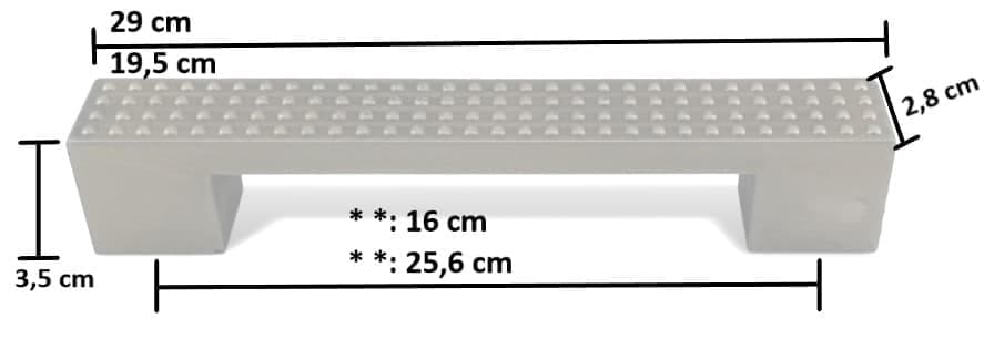 Λαβή Επίπλων Pamar MN 837 Διάσταση
