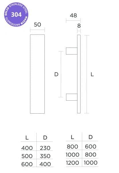 Λαβή Εξώθυρας Convex 919 Ματ Μαύρο Π50mm - 2