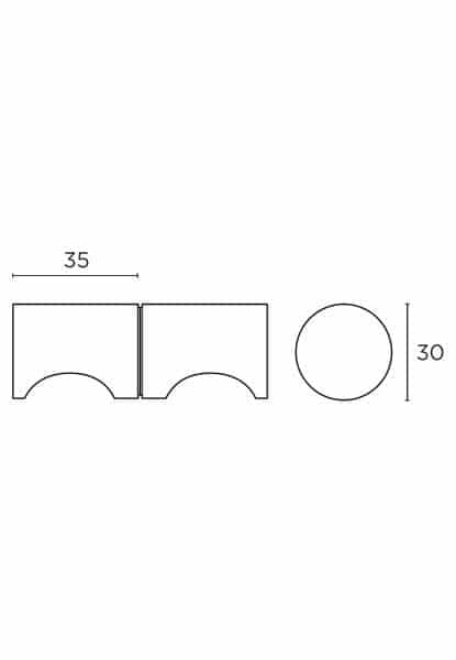 Μπουλ Εξώθυρας Convex 783Z Ματ Νίκελ Φ30mm (Ζεύγος) - 2
