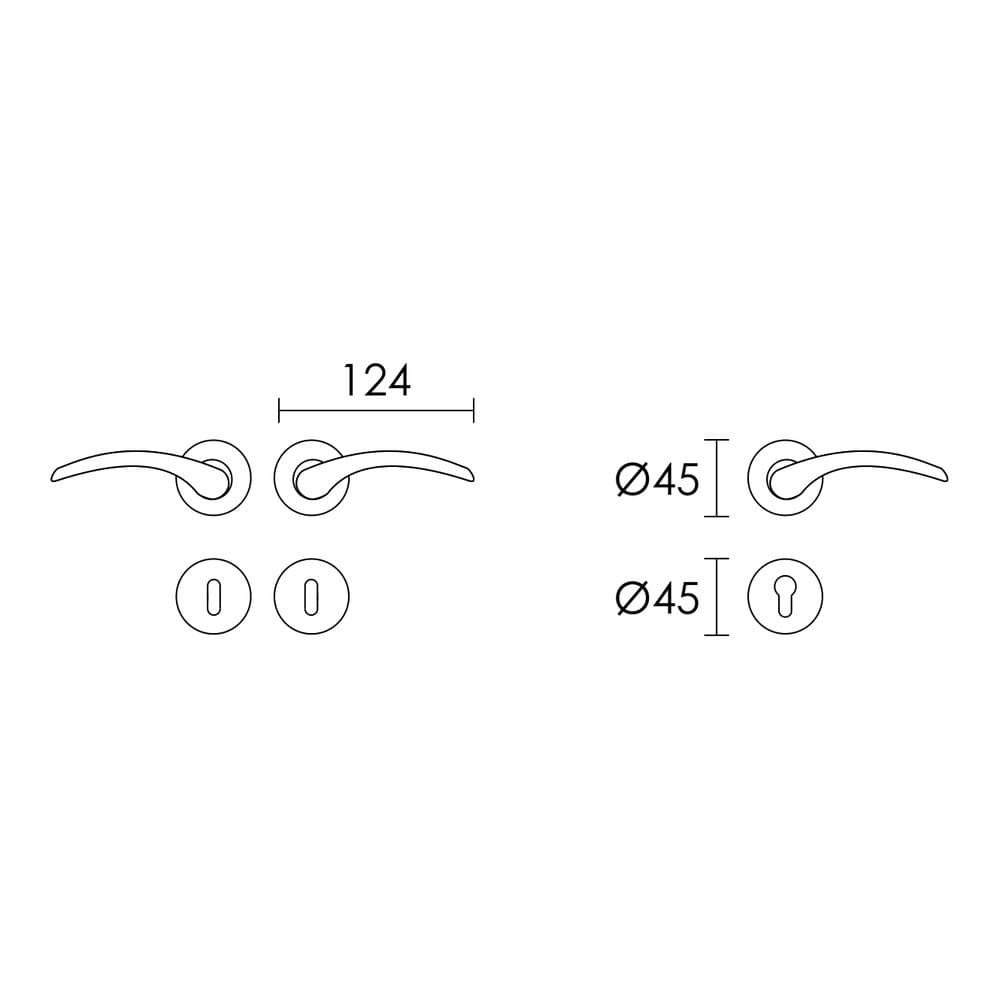 Πόμολα Πόρτας με Ροζέτα Conset C795 Ματ Νίκελ - 4