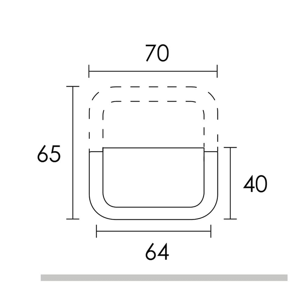 Λαβή Επίπλων Χωνευτή Conset C1107 Χρώμιο 64mm - 2