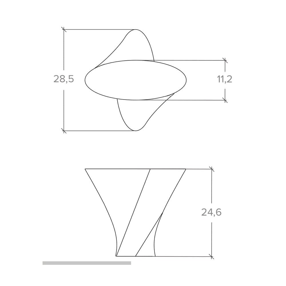 Πόμολο Επίπλων Conset C1157 Ματ Νίκελ 28,5x11,2mm - 2
