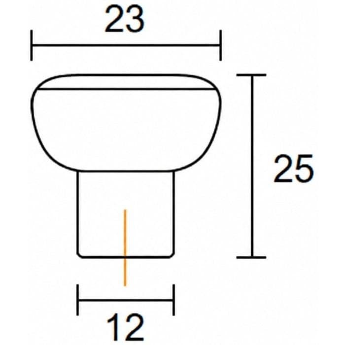 Πόμολο Επίπλων Conset C631 Ματ Μαύρο 23x23mm - 2
