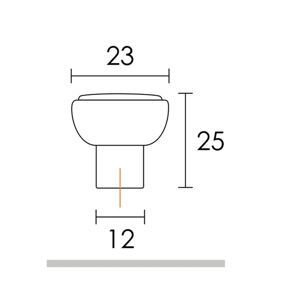 Πόμολο Επίπλων Conset C631 Ματ Μαύρο 23x23mm - 3