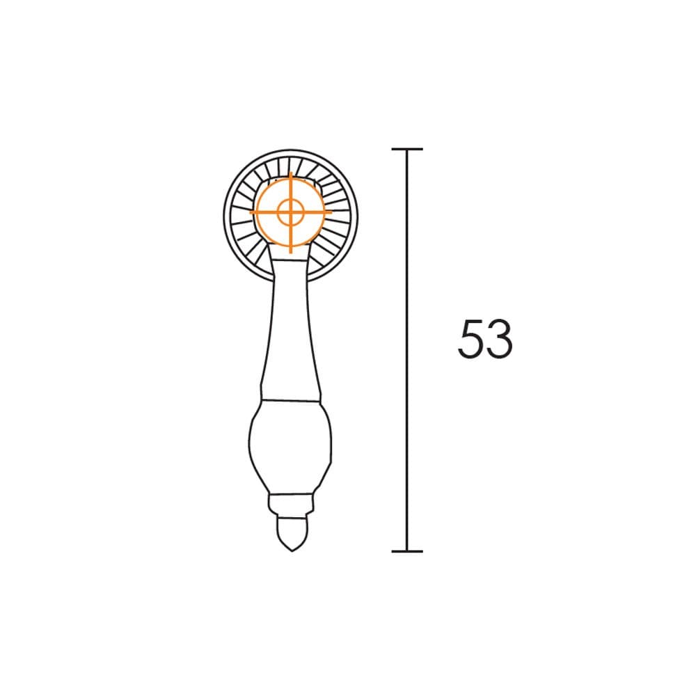 Πόμολο Επίπλων Κρεμαστό Conset C904 Οξυντέ 53mm - 2