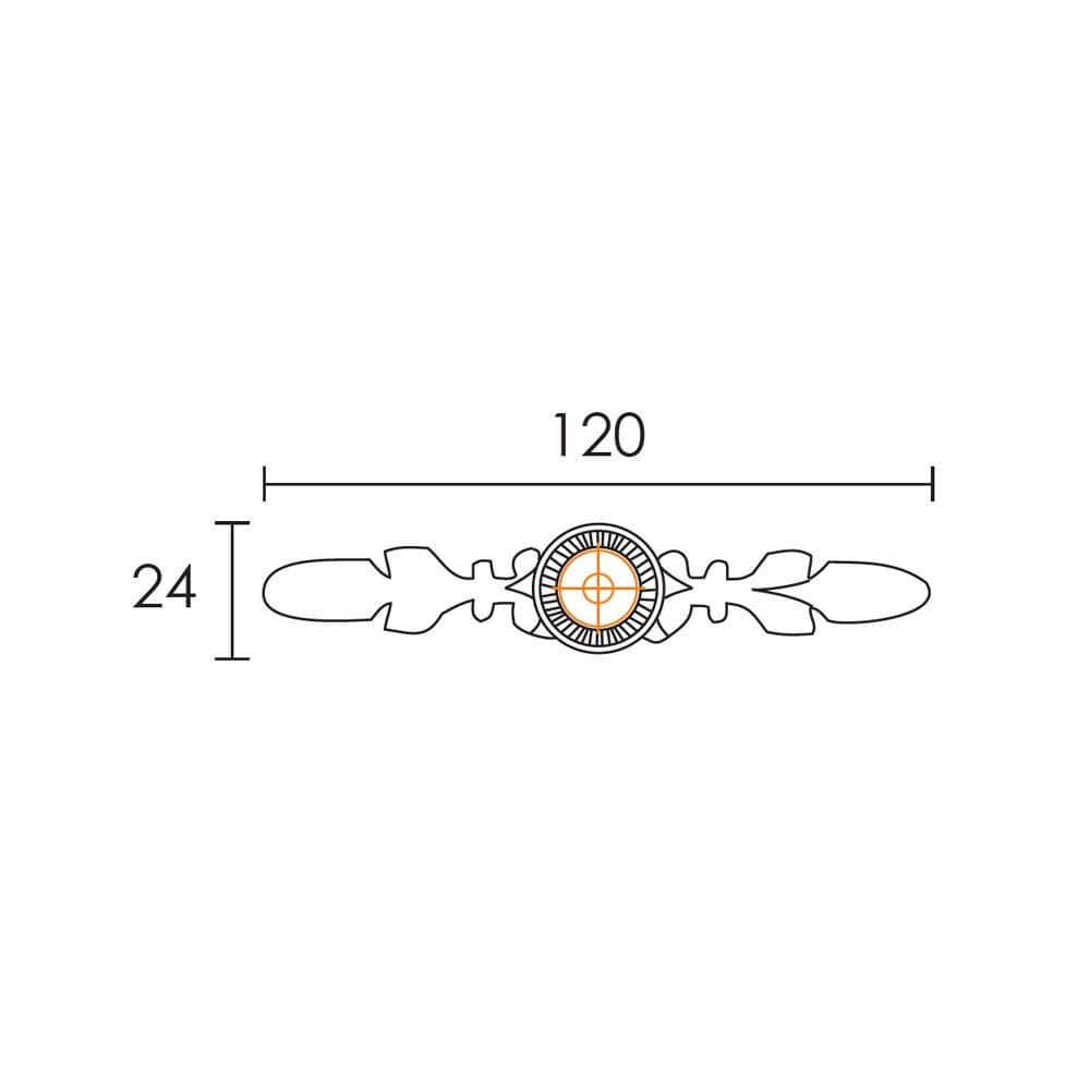 Πόμολο Επίπλων Conset C906 Οξυντέ 120x24mm - 2