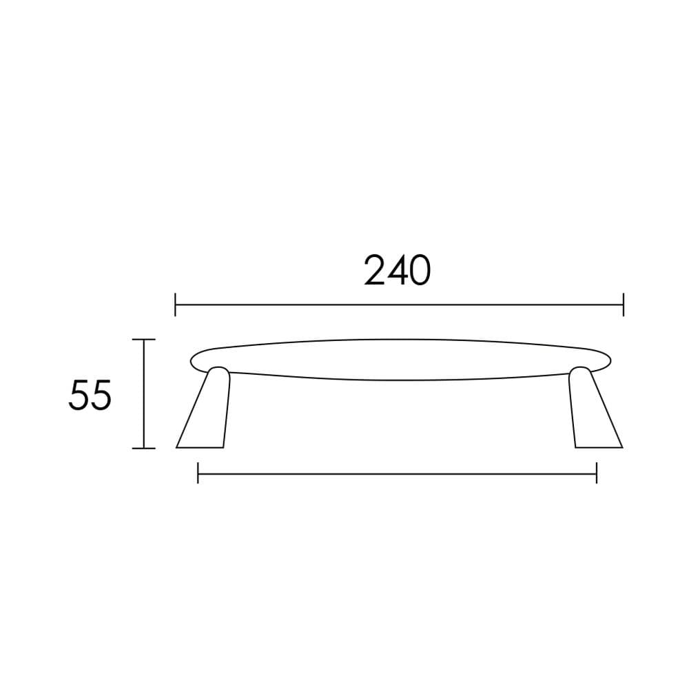 Λαβή Εξώθυρας Conset C185 Ματ Νίκελ Ολικό Μήκος 240mm - 2