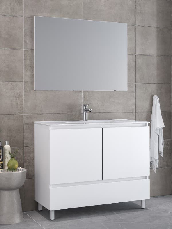Έπιπλο Royal Malaga 100 Λευκό γυαλιστερό 101x72x46cm