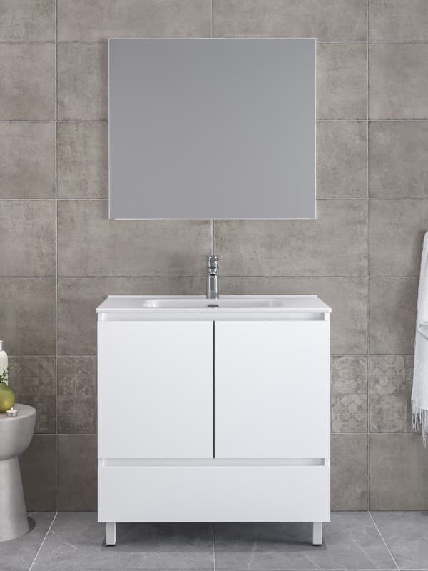 Έπιπλο Royal Malaga 80 Λευκό γυαλιστερό 81x72x46cm