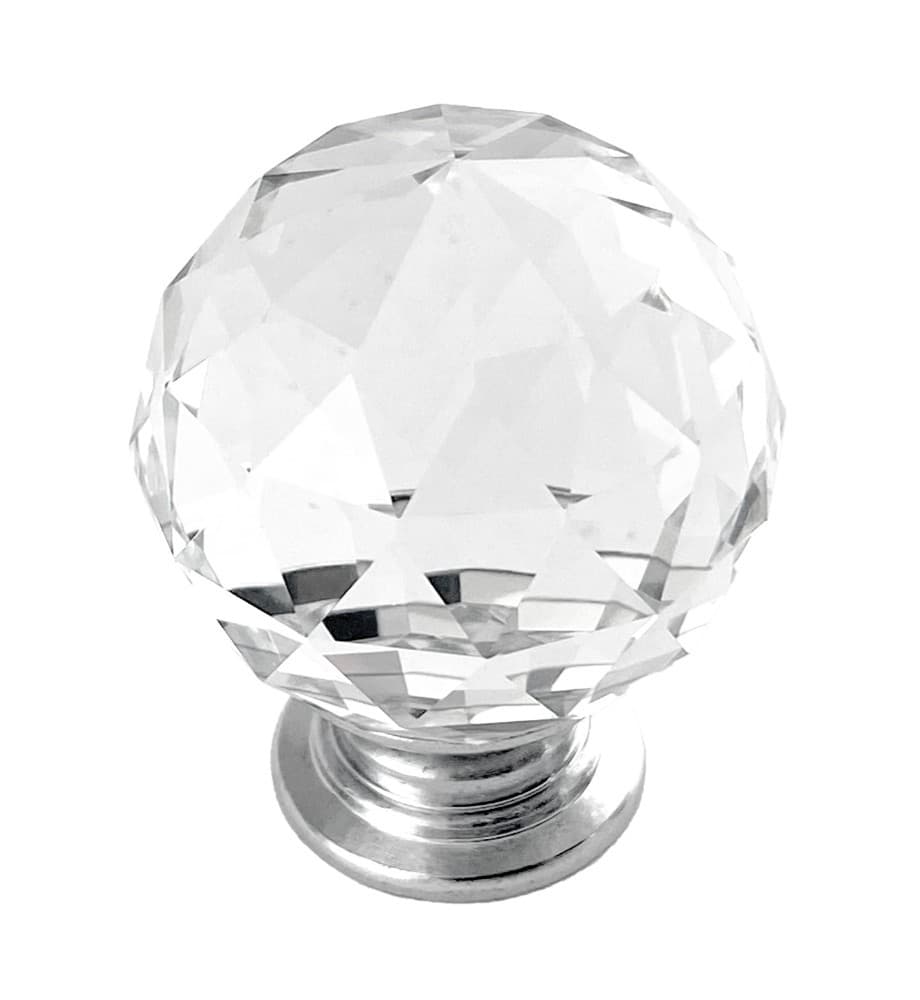 Πόμολο Επίπλων GTV Crystal Palace J Χρώμιο / Κρύσταλλο Φ30mm