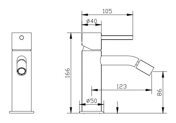 Μπαταρία Μπιντέ Karag Eternity S1058 Inox Σατινέ (ανοξείδωτο SS316) - 2