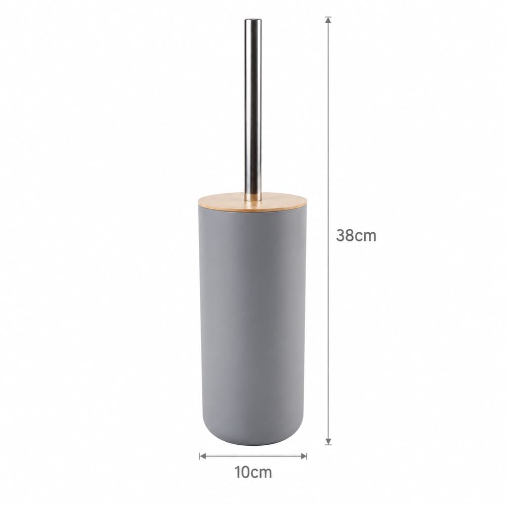 Σετ Χαρτοδοχείο MRShome DC-024010 3lt από PP Γκρι με Μπαμπού Καπάκι και Πιγκάλ Φ19,5x27cm - 4