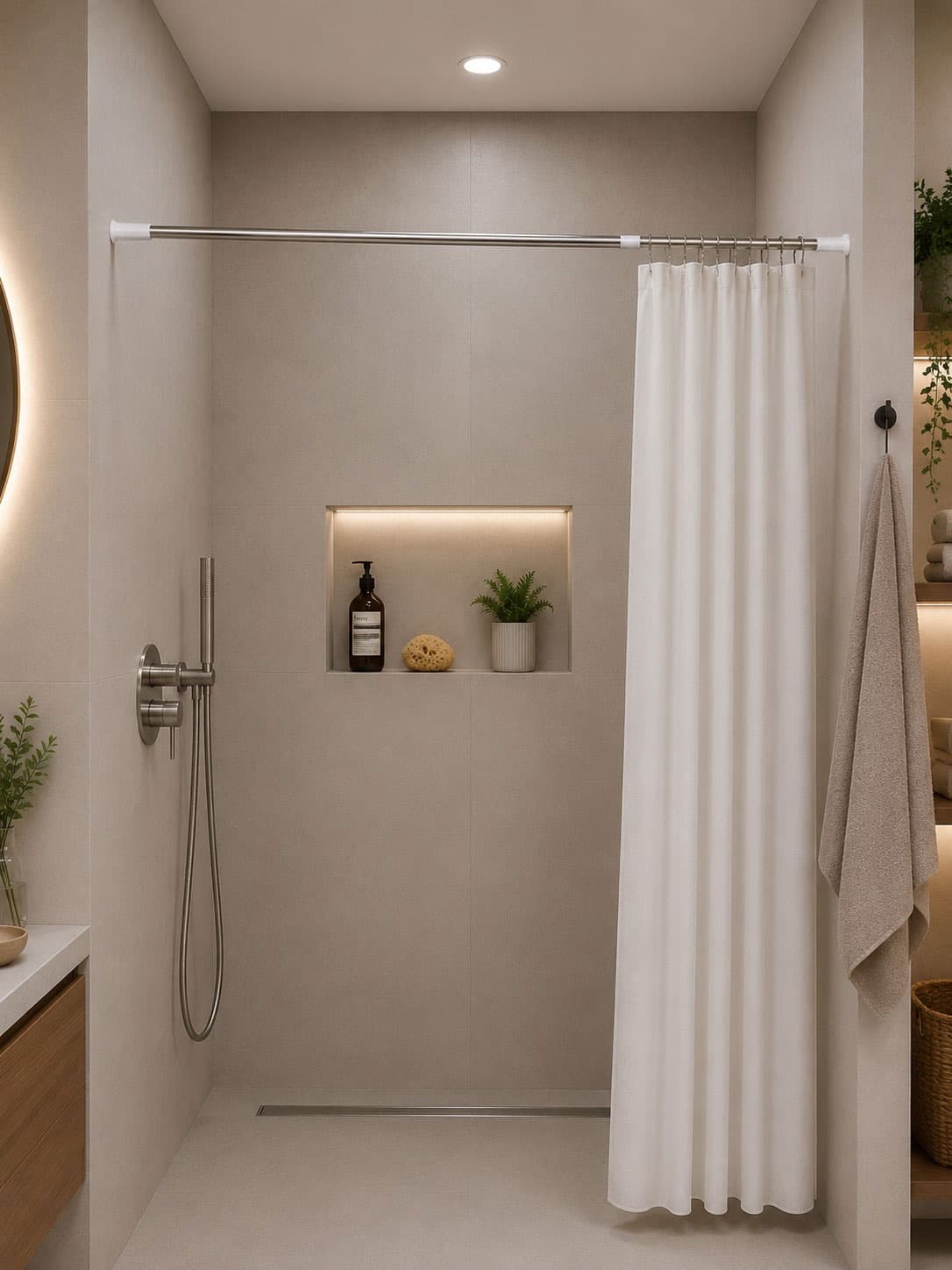 Βραχίονας Μπάνιου Πτυσσόμενος MRShome DC-022070C Χρώμιο 70-120cm Ø22mm - 3