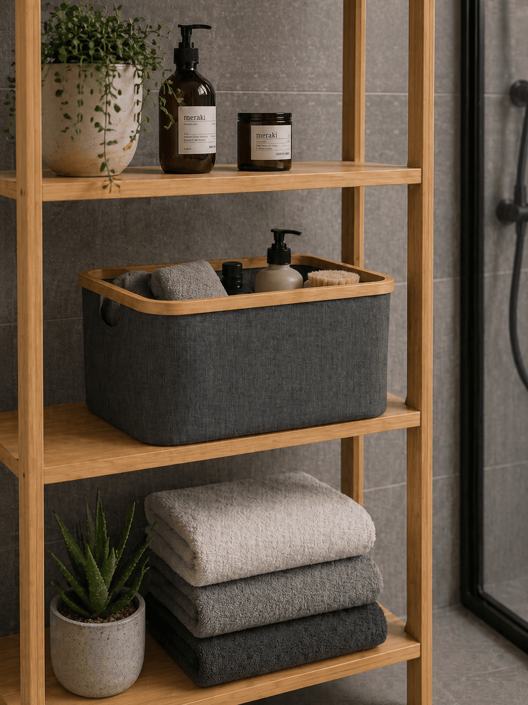 Καλάθι Αποθήκευσης MRShome DF-0072000 Γκρι 45x30x24,5cm - 2
