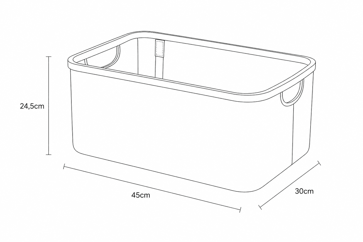 Καλάθι Αποθήκευσης MRShome DF-0072000 Γκρι 45x30x24,5cm - 4