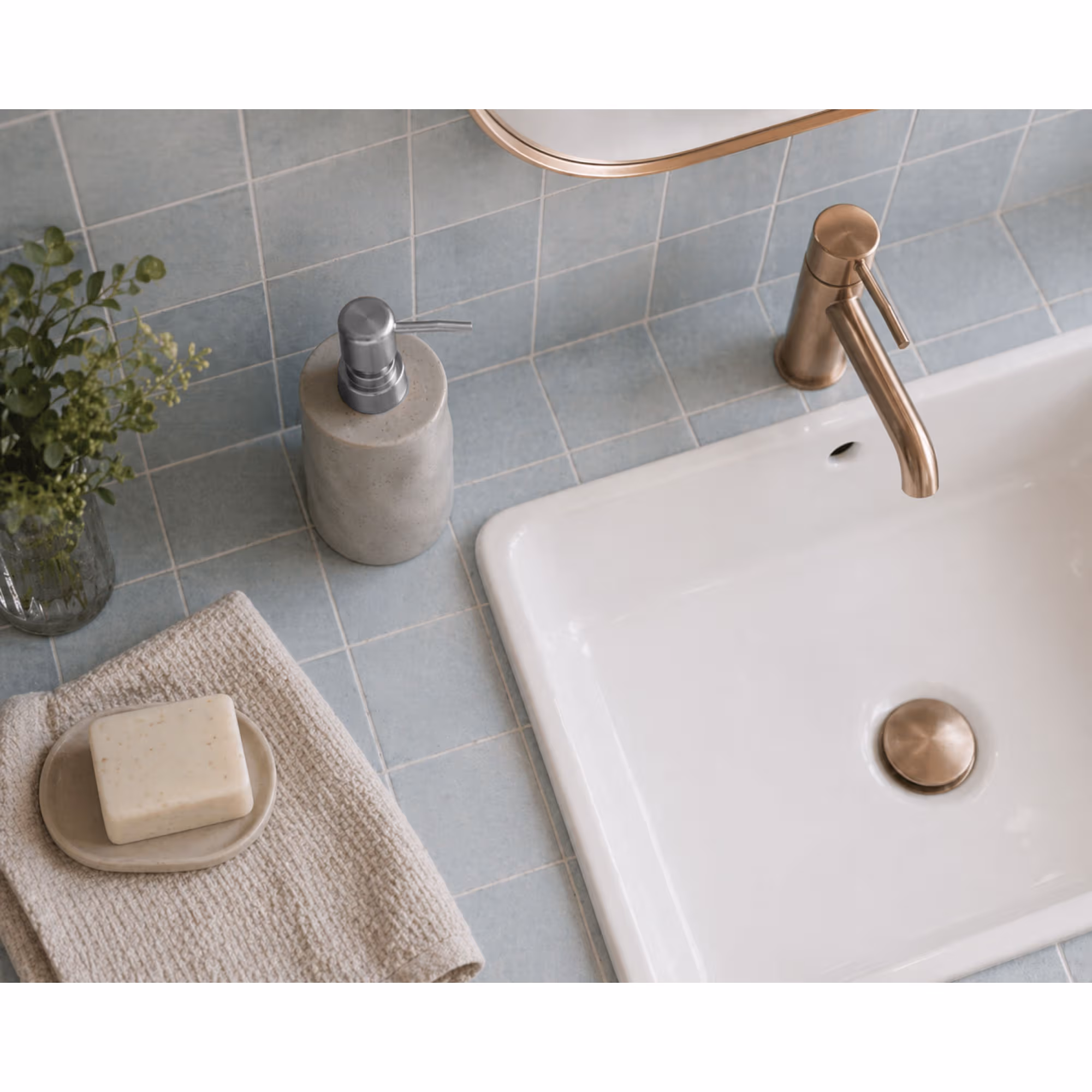 Ντισπένσερ Επικαθήμενο MRShome DF-0095002 Stoneware 300ml Cool Grey 5U 9x7,3x17,5cm - 3