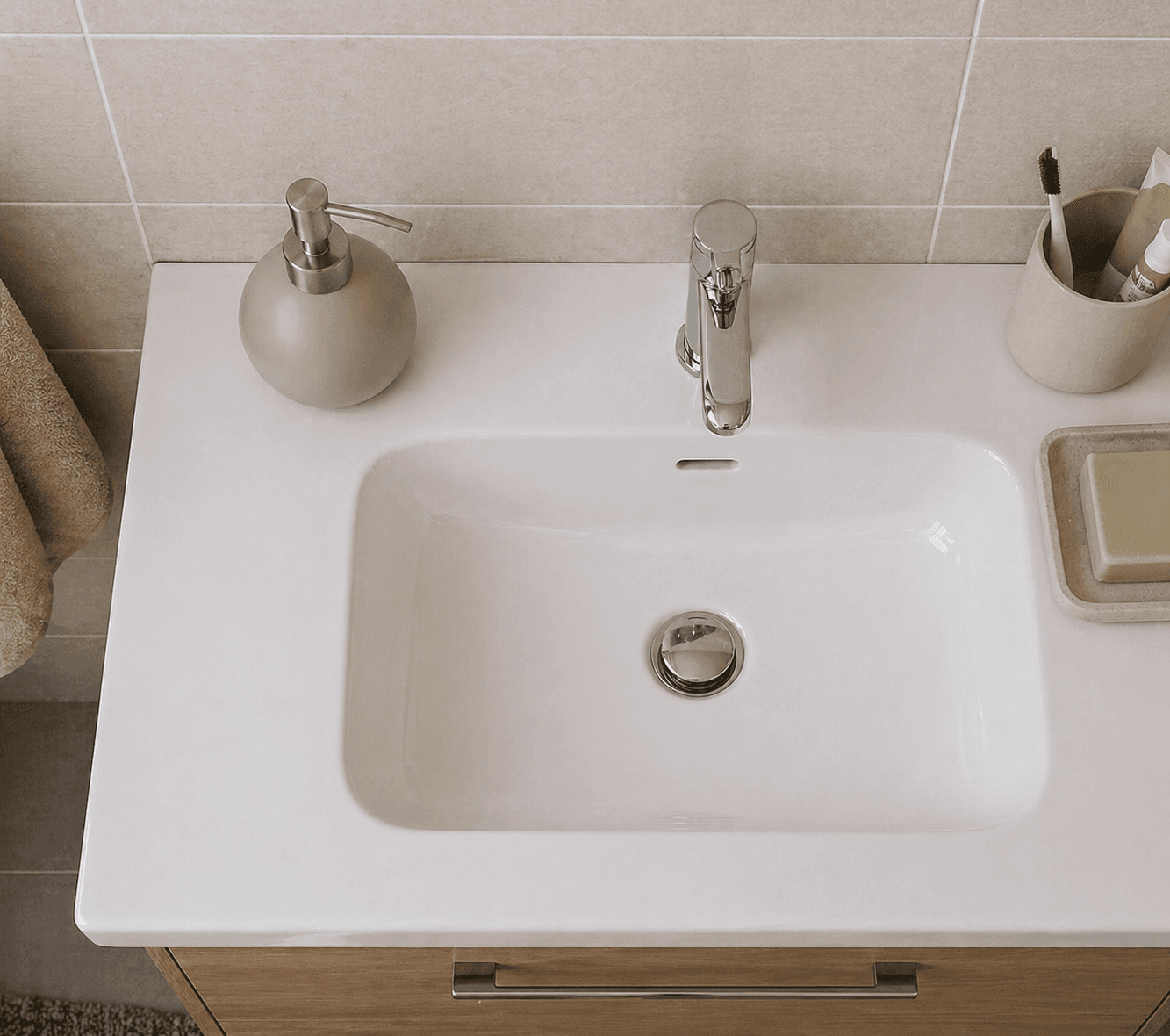 Ντισπένσερ Επικαθήμενο Στρογγυλό MRShome DF-0098002 από Δολομίτη 375ml Γκρι Φ10,7x15,4cm - 4