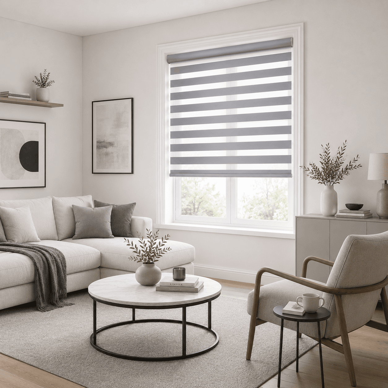 Ρολοκουρτίνα Διπλή Μέρα / Νύχτα MRShome DRD-GR120230 Γκρι 120x230cm - 3
