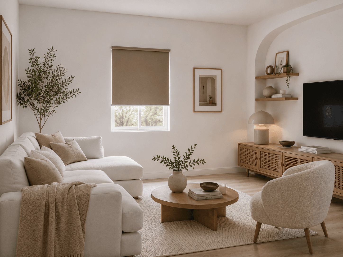 Ρολοκουρτίνα Μερικής Συσκότισης MRShome DRS-BR080230 Καφέ 80x230cm - 3