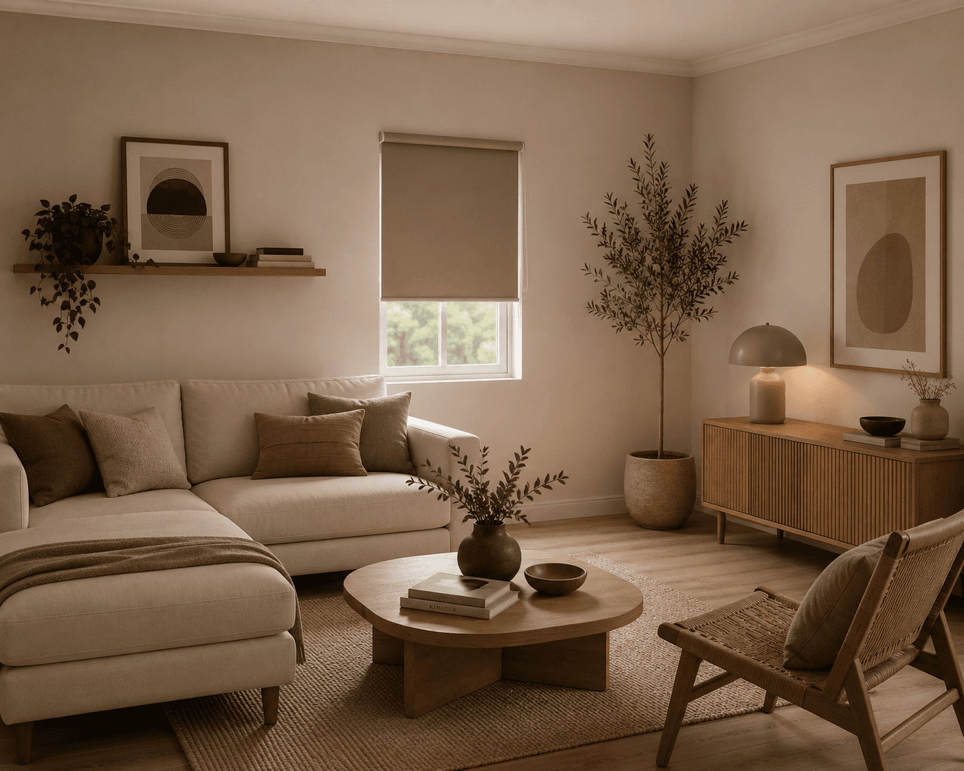 Ρολοκουρτίνα Μερικής Συσκότισης MRShome DRS-BR140230 Καφέ 140x230cm - 2