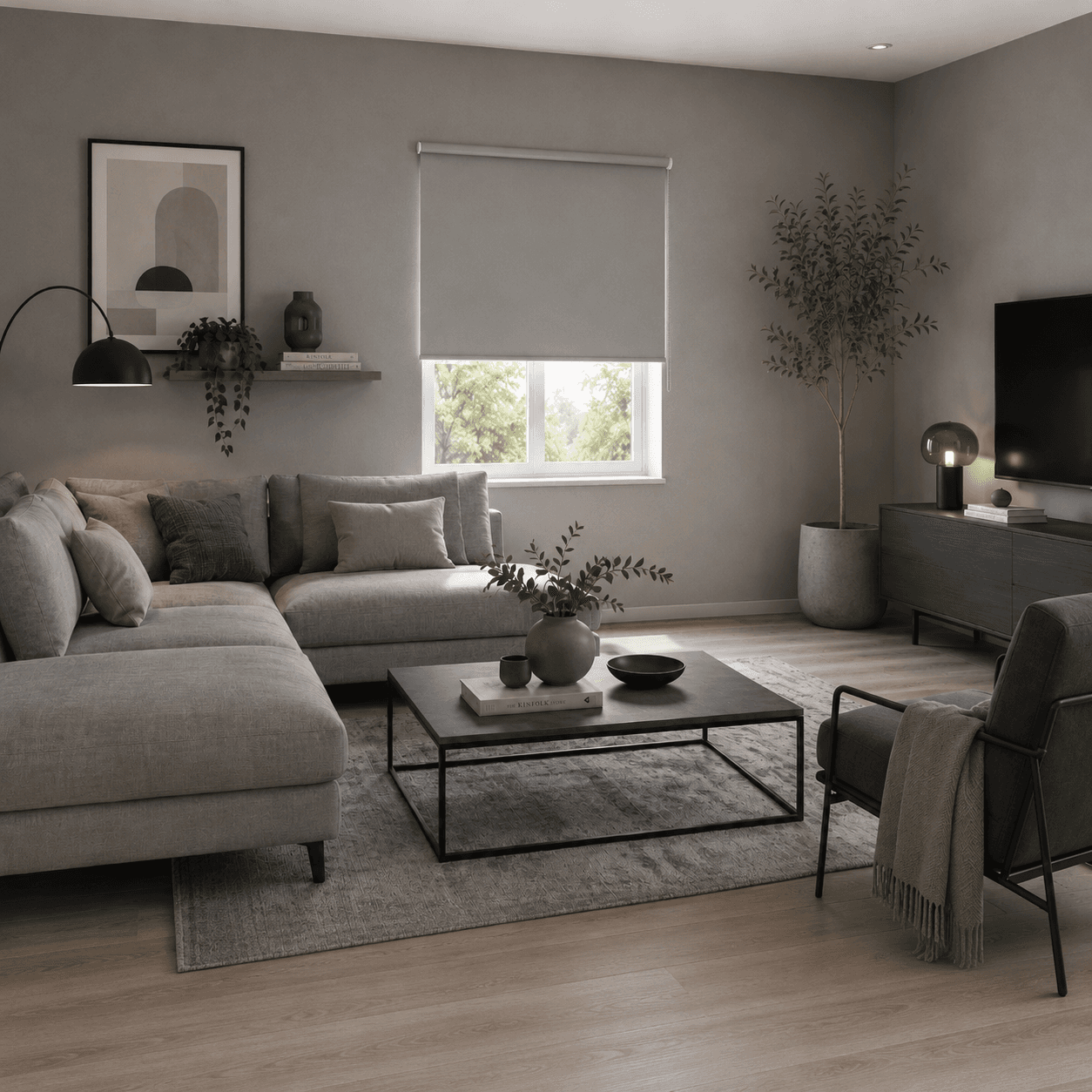 Ρολοκουρτίνα Μερικής Συσκότισης MRShome DRS-GR080230 Γκρι 80x230cm - 2