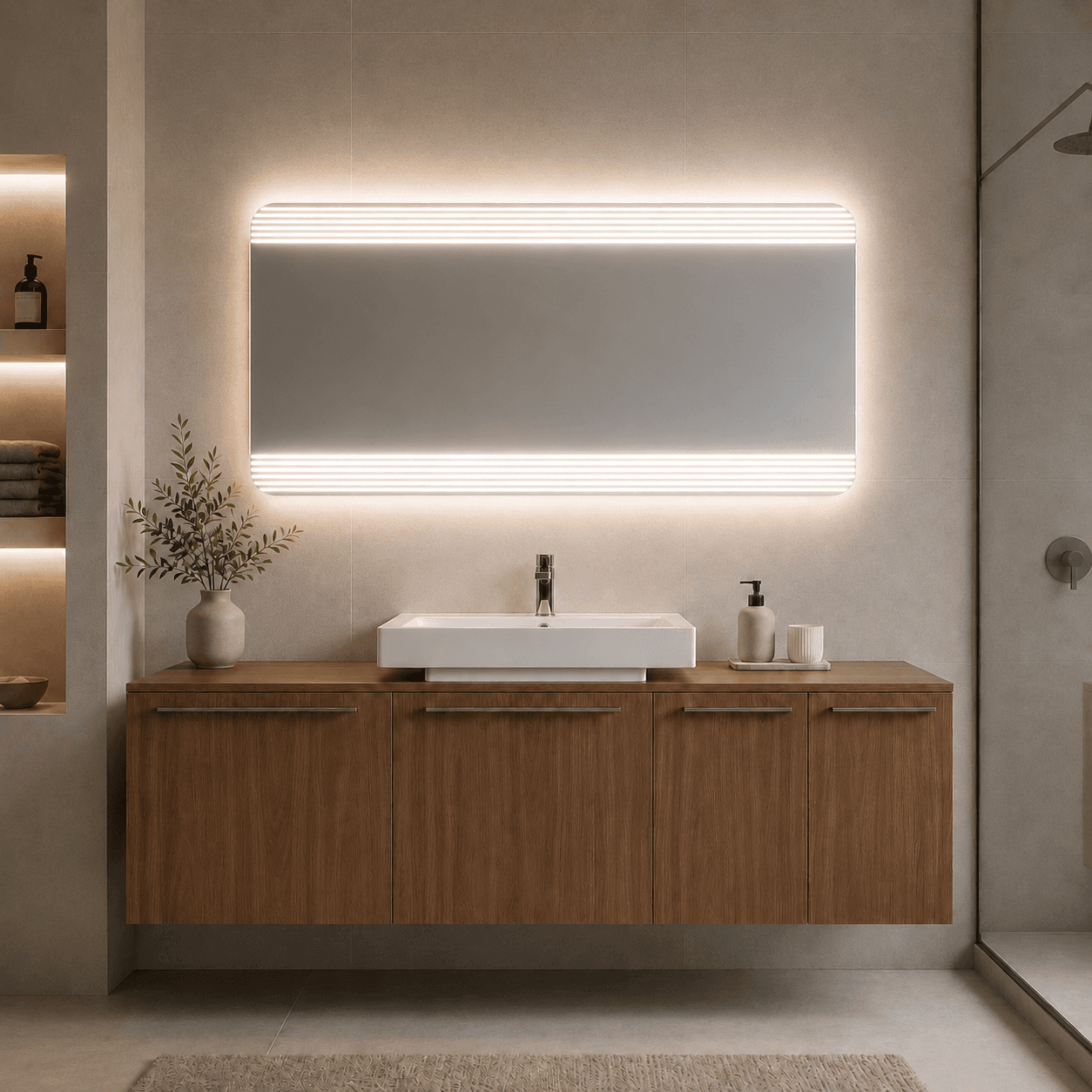 Καθρέπτης μπάνιου με Led MRShome MRS4601005 120x60cm - 2