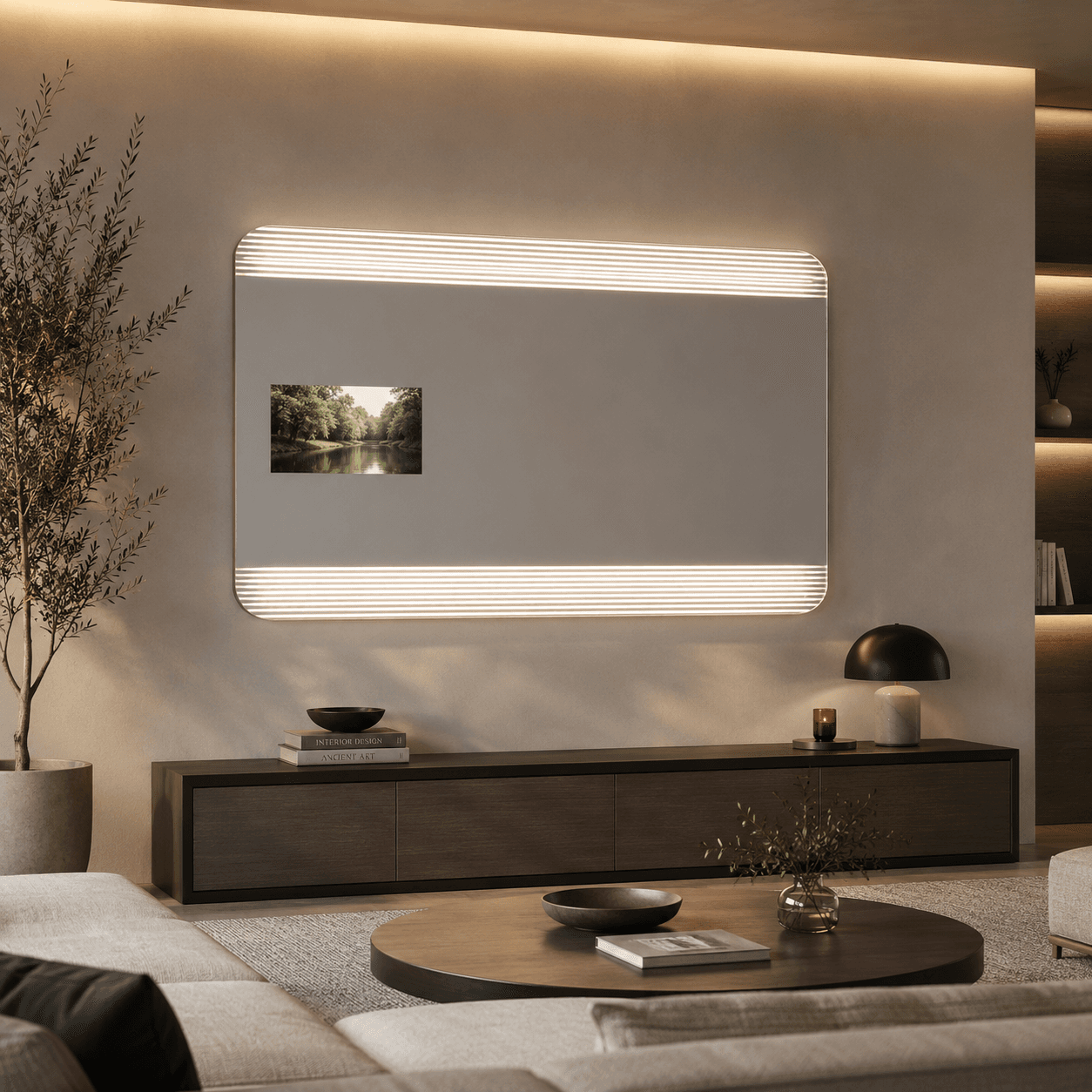 Καθρέπτης μπάνιου με Led και Οθόνη LCD MRShome MRS4601006 120x60cm - 3
