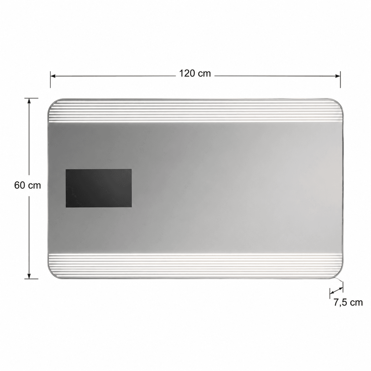 Καθρέπτης μπάνιου με Led και Οθόνη LCD MRShome MRS4601006 120x60cm - 4