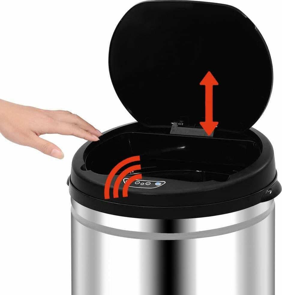 Αυτόματος Κάδος MRShome MRS4603003 με Φωτοκύτταρο 1.5lt Χρώμιο Φ12x15cm - 2