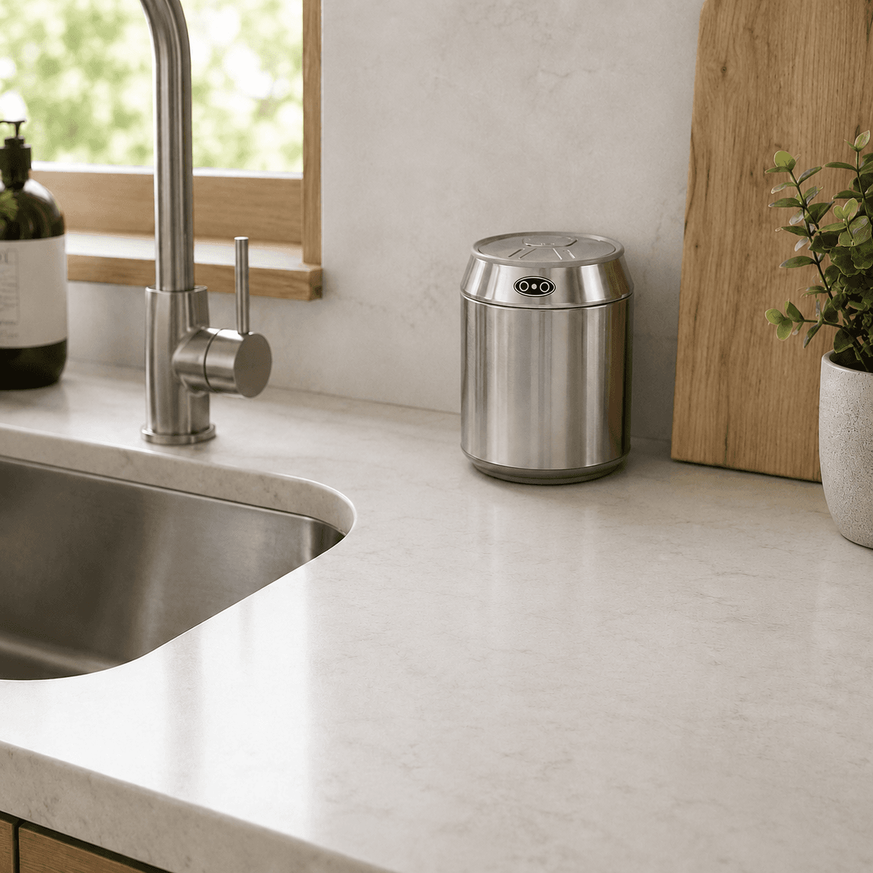 Αυτόματος Κάδος MRShome MRS4603003 με Φωτοκύτταρο 1.5lt Χρώμιο Φ12x15cm - 3