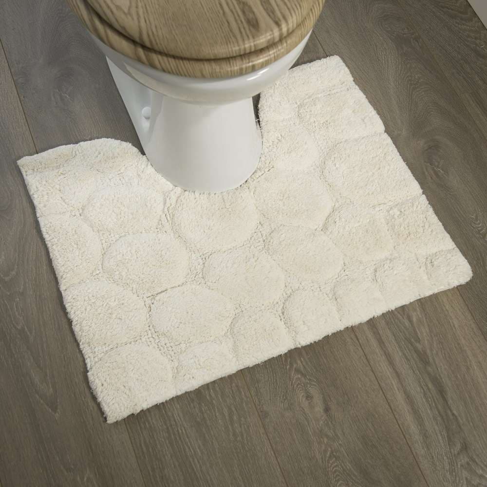 Πατάκι Λεκάνης Sealskin Pebbles 294416410 Ivory 50x60cm - 3