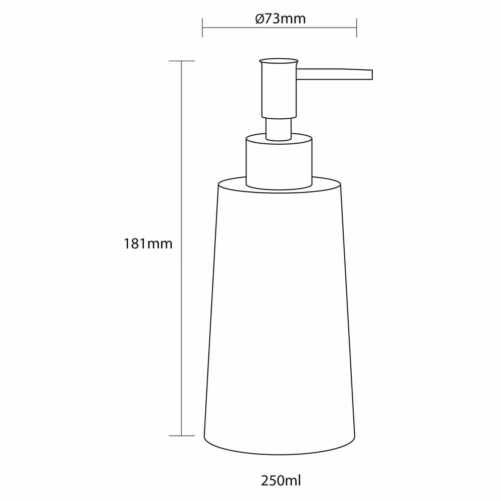Ντισπένσερ Επικαθήμενο Sealskin Pierra 361870210 Λευκό 275ml - 5