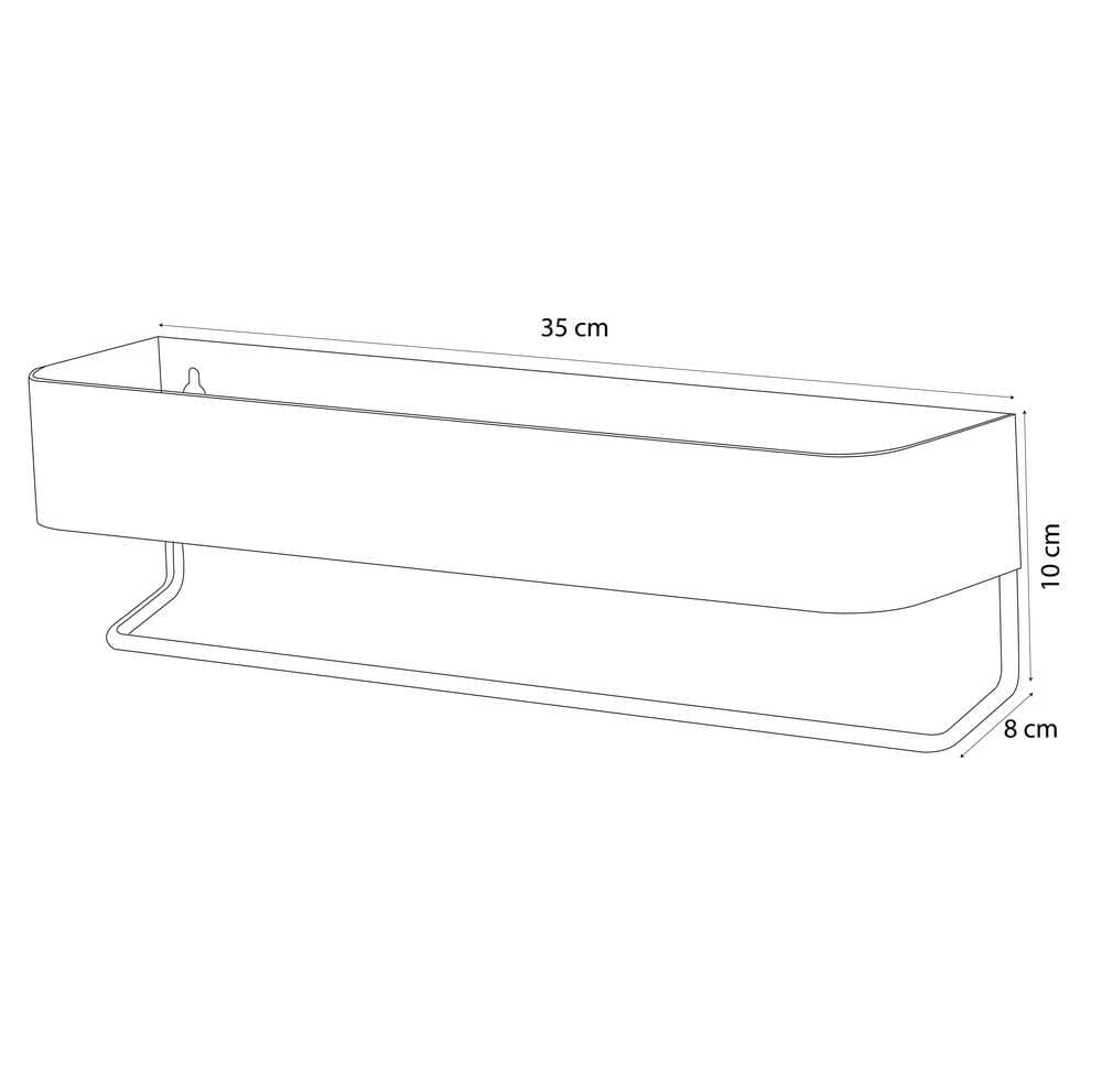 Ραφιέρα Sealskin Brix Small 362473419 Μαύρο 35x8x10cm - 8
