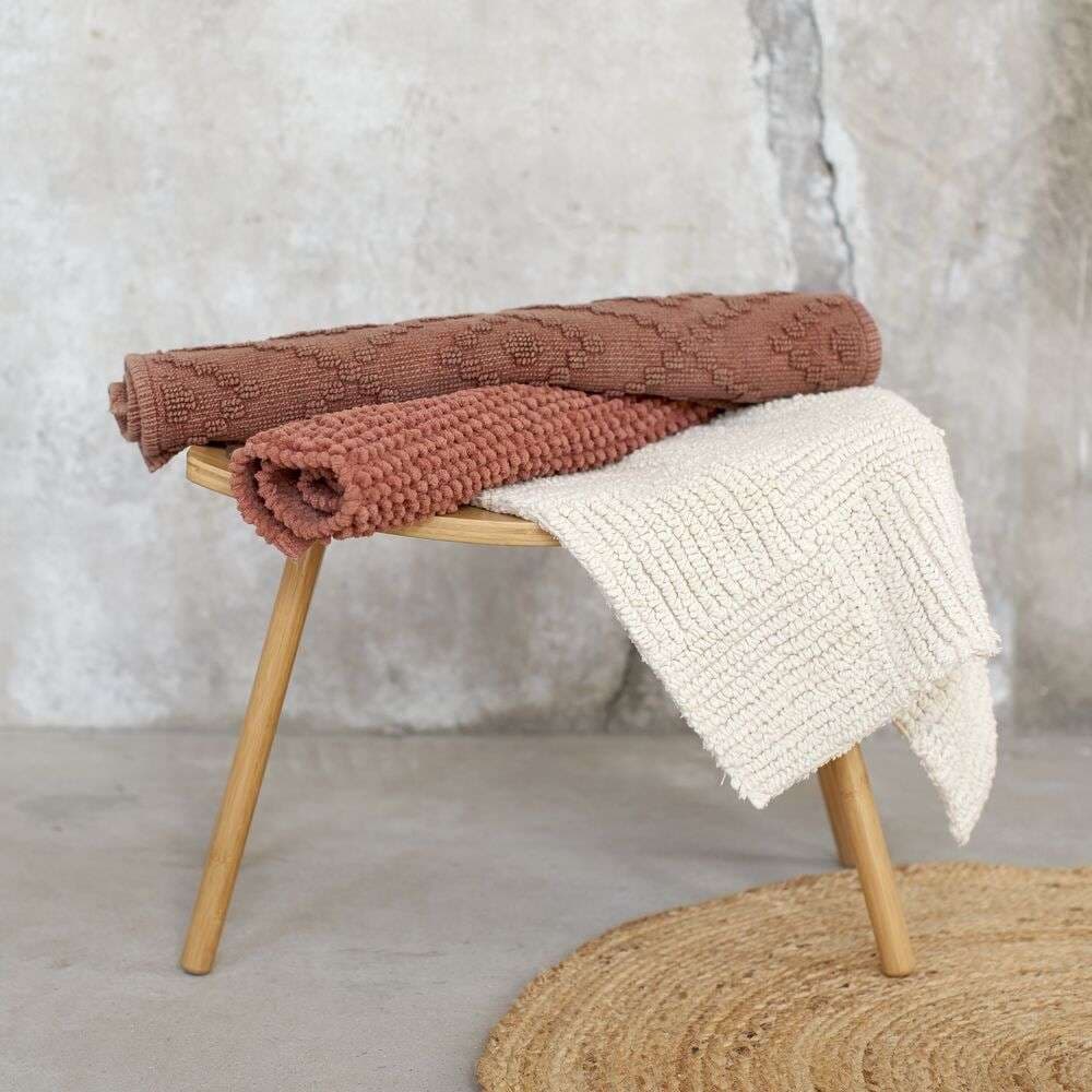 Πατάκι Μπάνιου Sealskin Delhi 800114 Σκούρο Ροζ 60x60cm - 5