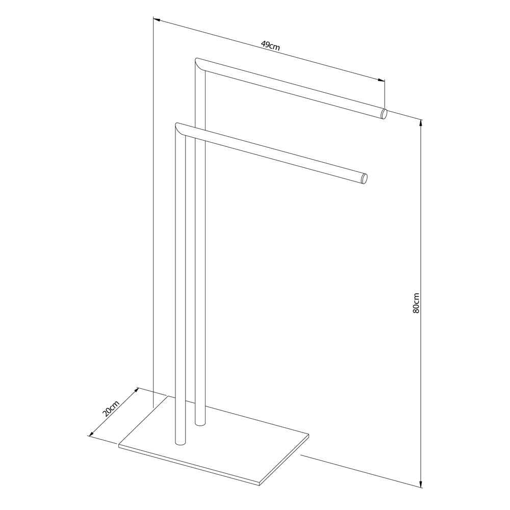 Καλόγερος 2 Θέσεων Sealskin Tube 800199 Μαύρο 49x20x80cm - 4