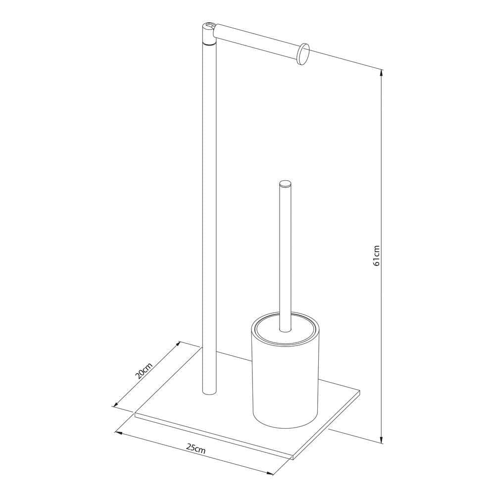 Χαρτοθήκη Επιδαπέδια & Πιγκάλ Sealskin Tube 3rd Version 800204 Χρώμιο 25x20x61cm - 8