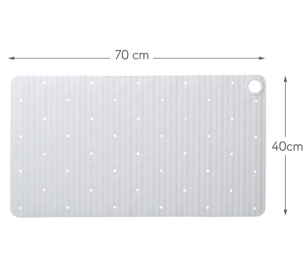 Αντιολισθητικό Πατάκι Μπάνιου Sealskin Ribb Hook 800623 Λευκό with Μαύρο 40x70cm - 4