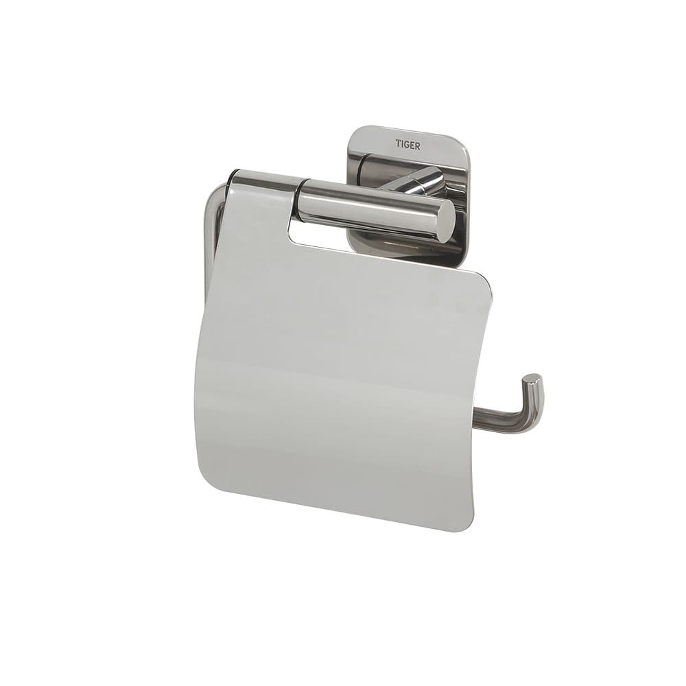 Χαρτοθήκη με καπάκι Tiger Colar 1314130346 Inox γυαλιστερό 14,6x3,5x13,3cm - 2