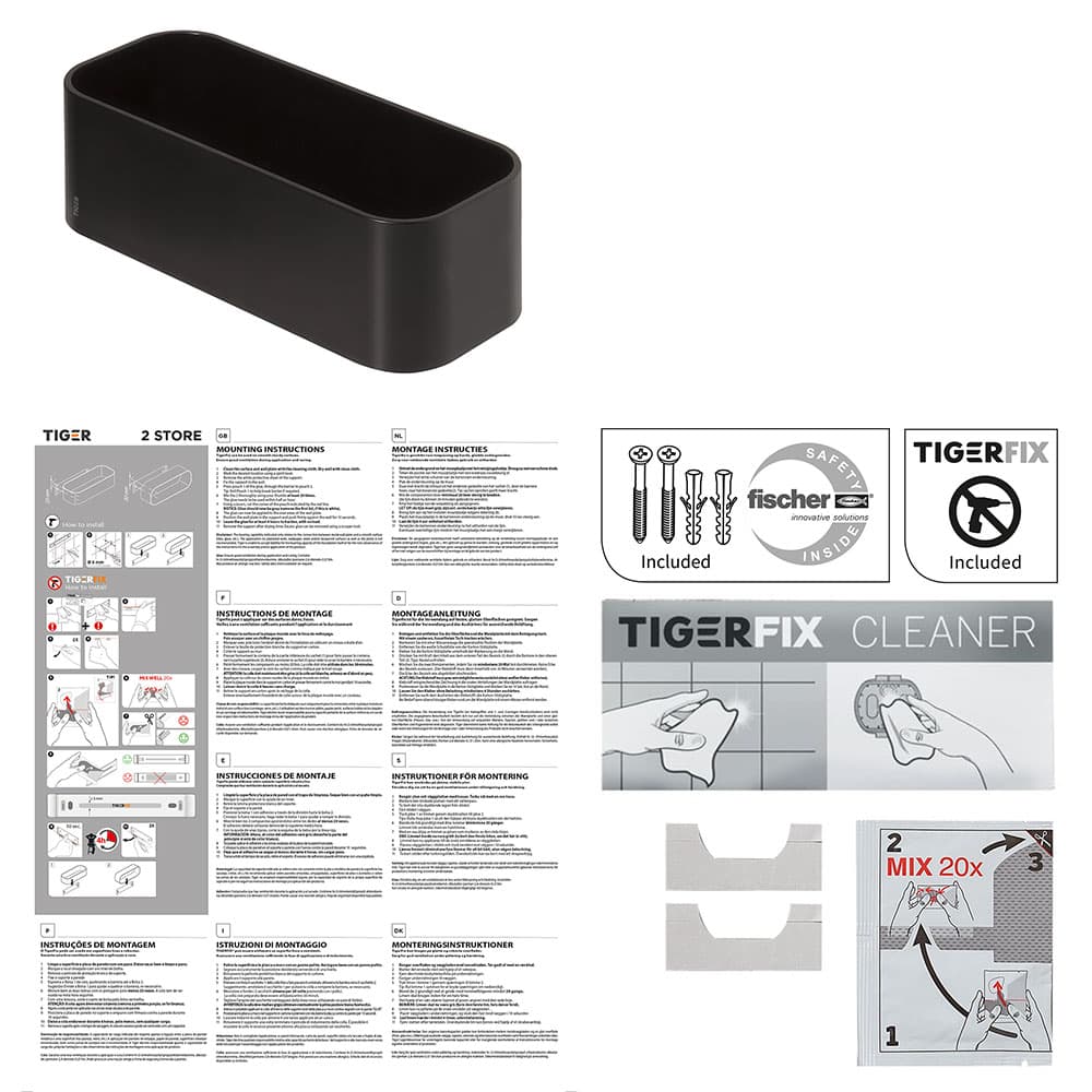 Σπογγοθήκη Tiger 2-Store 1500010746 Μαύρο 25x11x8cm - 12