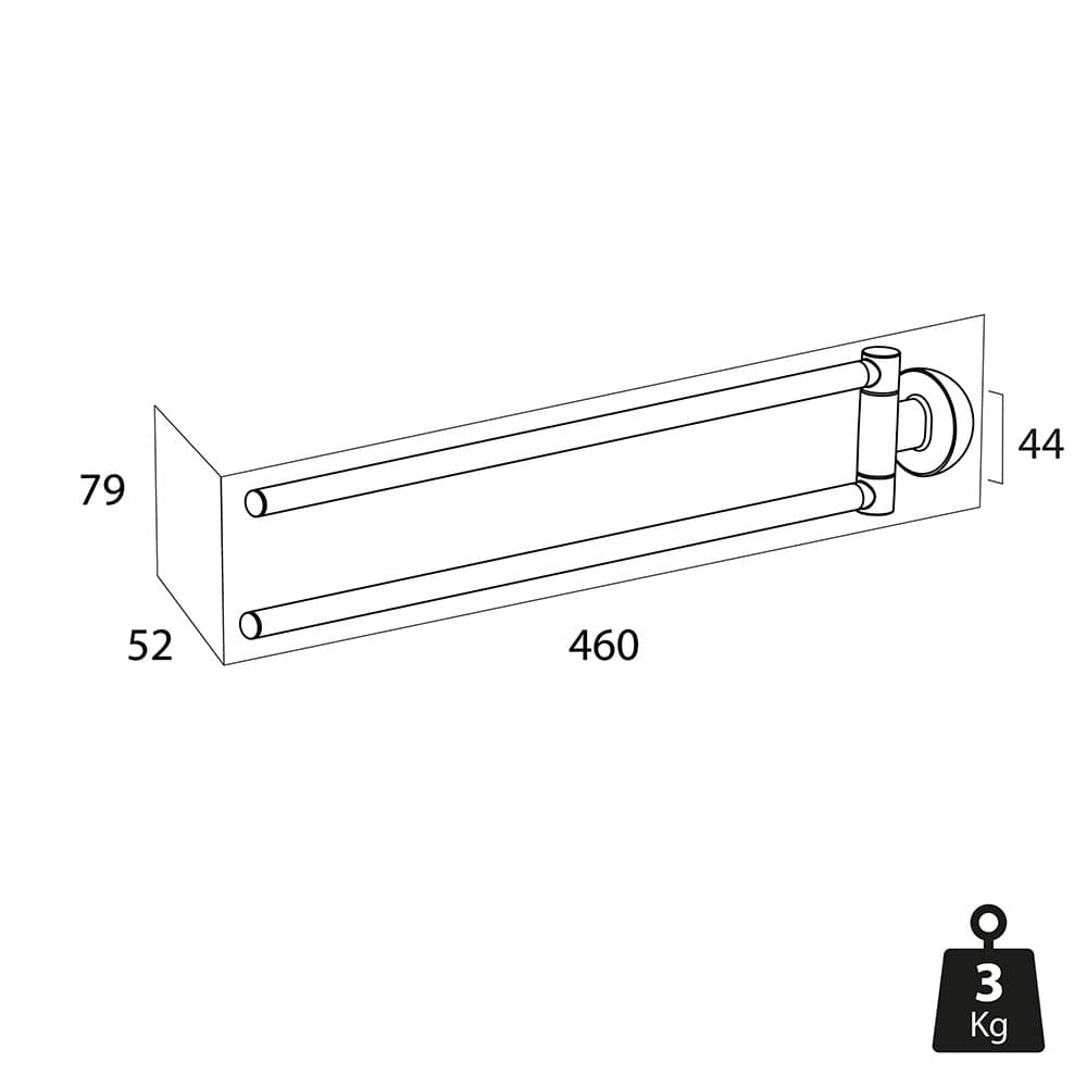 Πετσετοκρεμάστρα Διπλή Tiger Cooper 800559 Χρυσό 46x5,2x7,9cm - 5