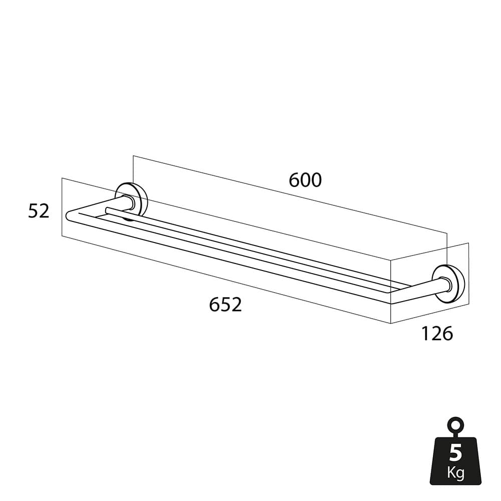 Πετσετοκρεμάστρα Διπλή Tiger Cooper 800560 Χρυσό 65,2x12,6x5,2cm - 5