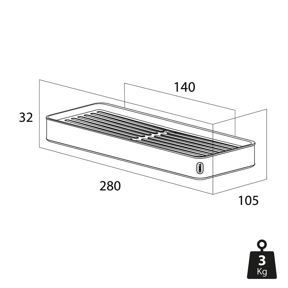 Ράφι Tiger Cooper 800561 Χρυσό 28x10,5x3,2cm - 8