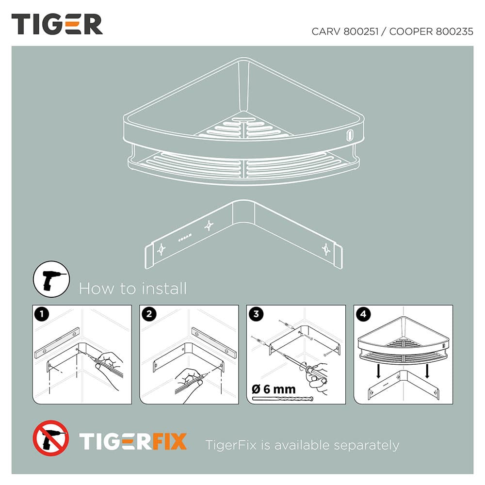 Ράφι Γωνιακό Tiger Cooper 800563 Χρυσό 21x21x6,9cm - 4