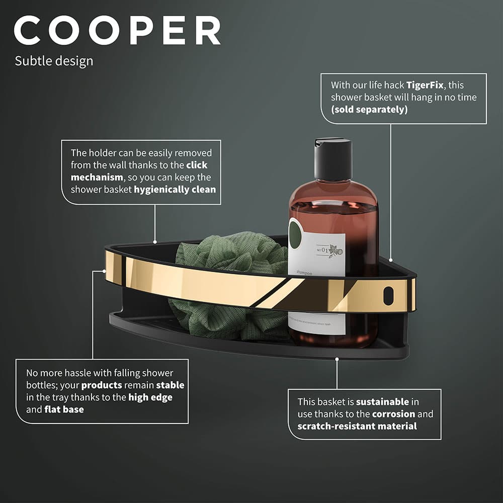 Ράφι Γωνιακό Tiger Cooper 800563 Χρυσό 21x21x6,9cm - 5