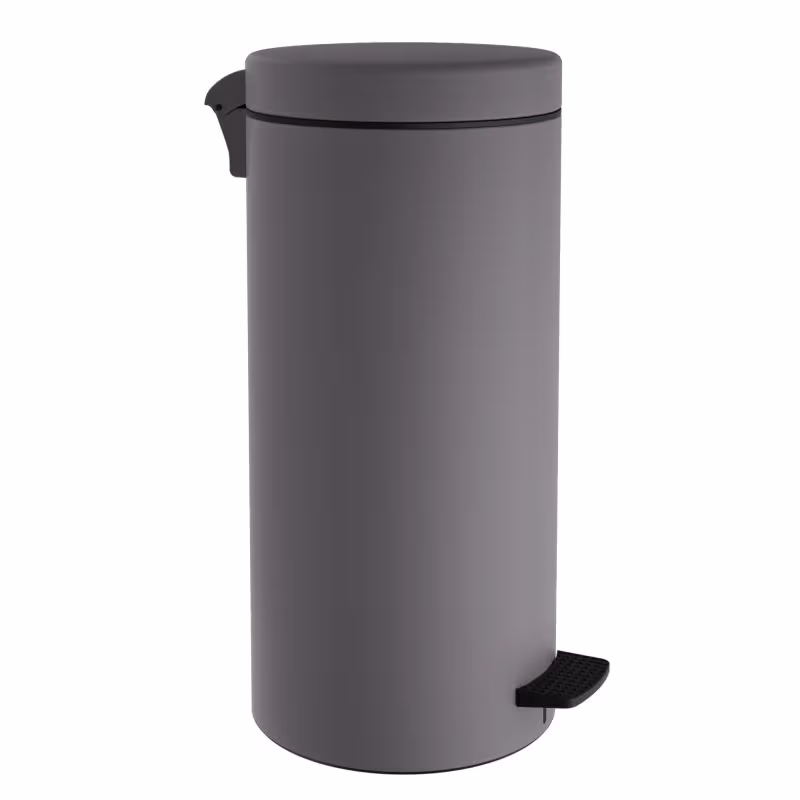 Χαρτοδοχείο Pam 20310-163 20lt soft close Matt Concrete Grey Φ25x55cm